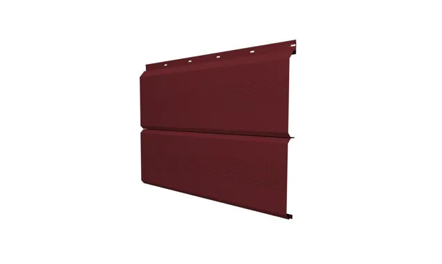 Софит ЭкоБрус с перфорацией 0,345 Grand Line 0,5 Velur с пленкой RAL 3005 красное вино