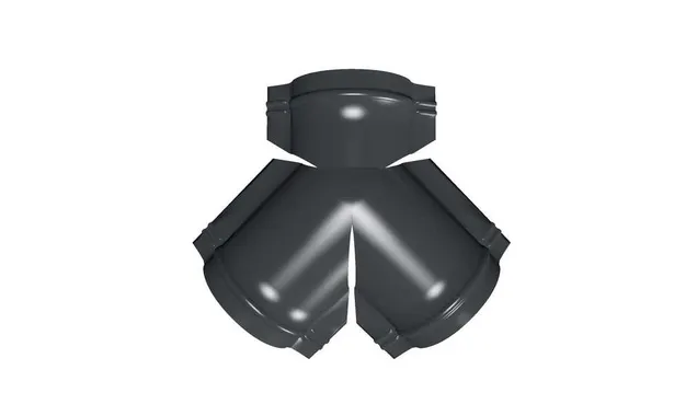 Тройник Y малого конька полукруглого Rooftop Matte с пленкой RAL 7024 мокрый асфальт