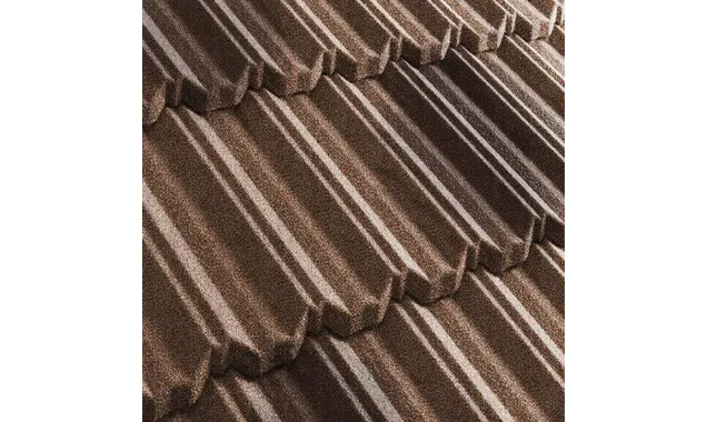 Композитная черепица Метротайл (Metrotile) серия MetroClassic, цвет цедар-браун, 1330х410 мм