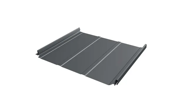Фальцевая кровля Кликфальц Pro Line Grand Line 0,7 Полиэстер RAL 7024 Мокрый Асфальт