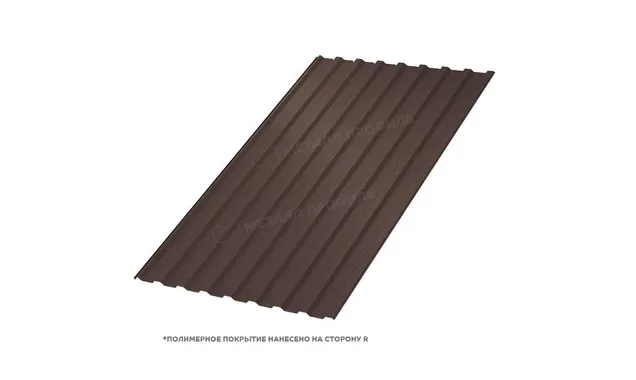 Профлист Металл Профиль МП20 0.5 PURMAN® RR 32 Темно-коричневый R