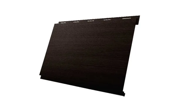 Металлический сайдинг Grand Line Вертикаль 0.45 мм classic Print Elite с пленкой Coffee Wood