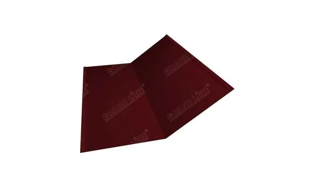 Планка ендовы нижней 300х300 0,7 PE с пленкой RAL 3005 красное вино