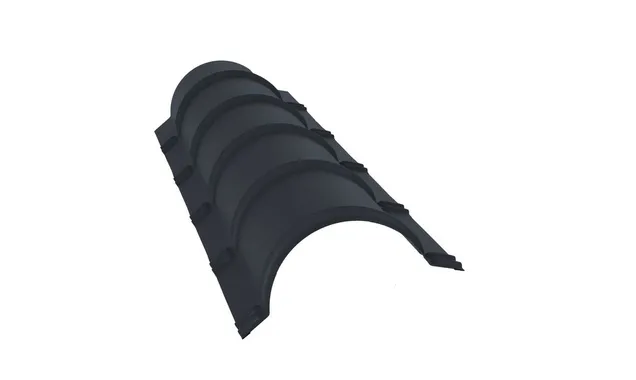 Планка конька полукруглого 0,5 Satin Мatt RAL 7016 антрацитово-серый
