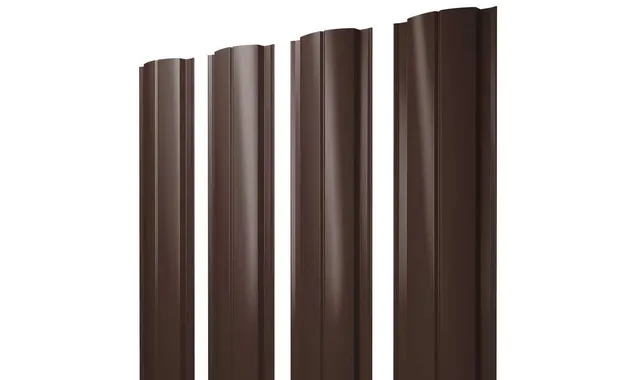 Штакетник Полукруглый Slim Grand Line 0,45 Drap RAL9003 Сигнальный Белый