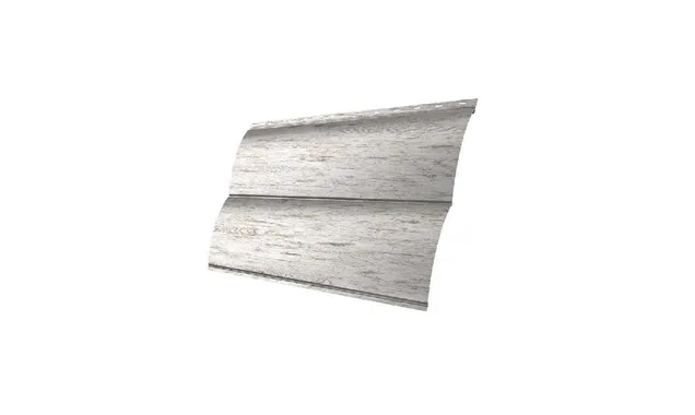 Металлический сайдинг Grand Line Блок-хаус 0.45 мм Print Elite Snow Wood