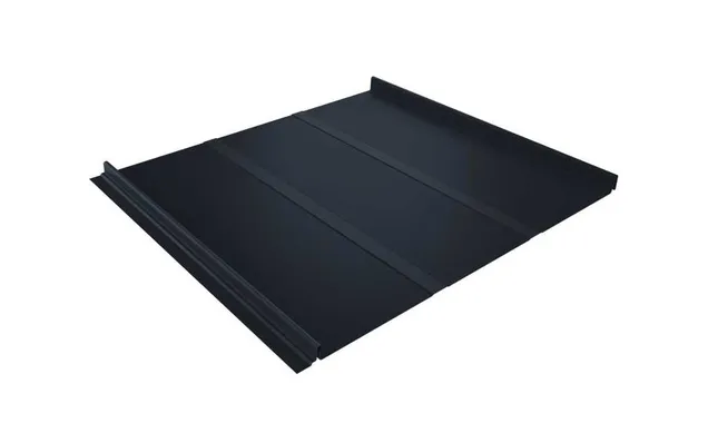 Фальцевая кровля Кликфальц Line Grand Line 0,45 Drap RAL 7024 Мокрый Асфальт