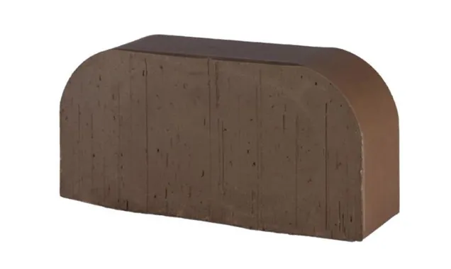Печной кирпич радиусный полнотелый Lode Brunis F14 гладкий, 250х120х65 мм