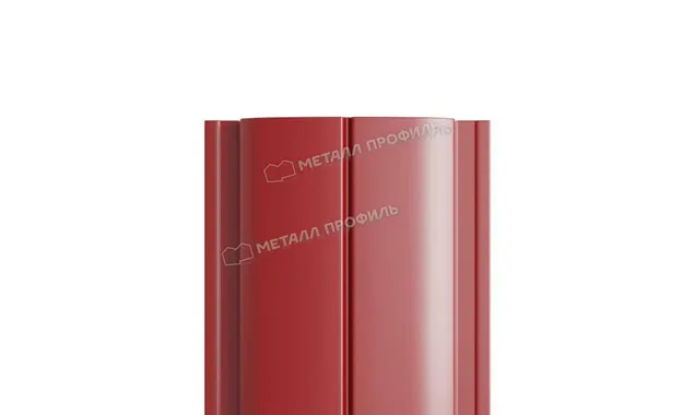 Штакетник Металл Профиль ELLIPSE-T 0,45 Полиэстер RAL3011 Коричнево-красный