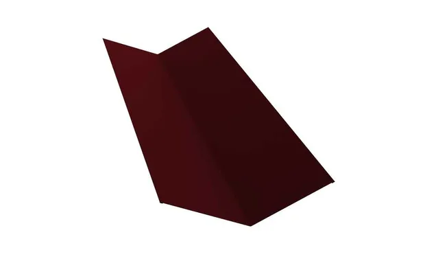 Планка ендовы верхней 145х145 0,5 Quarzit с пленкой RAL 3005 красное вино