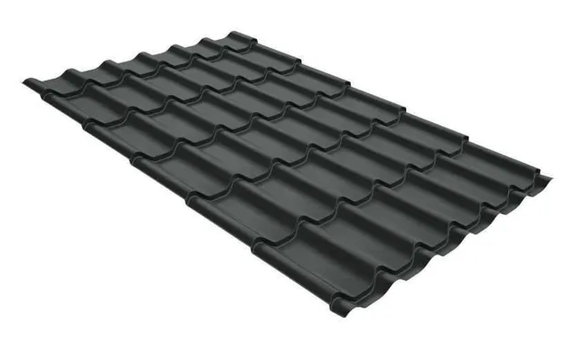 Металлочерепица Grand Line Монтеррей 0,5 GreenСoat Pural BT RR 23 Мокрый асфальт