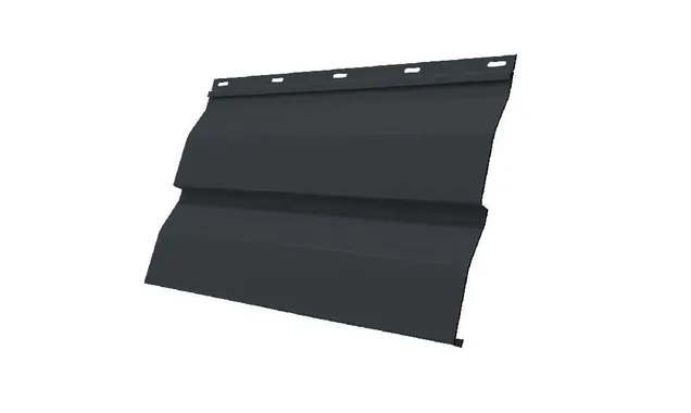 Металлический сайдинг Grand Line Корабельная Доска 0.45 мм Drap RAL 7016 антрацитово-серый