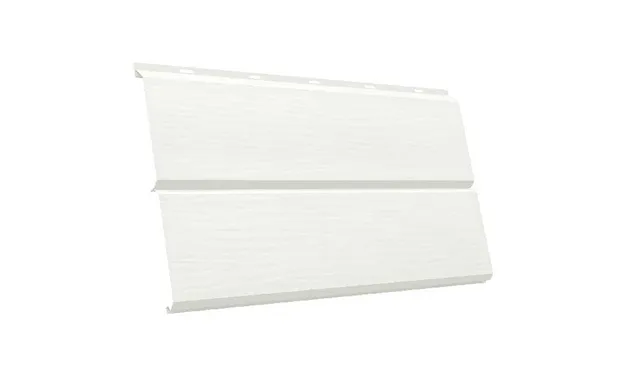 Металлический сайдинг Grand Line ЭкоБрус 0.45 мм 3D Drap RAL 9003 сигнальный белый