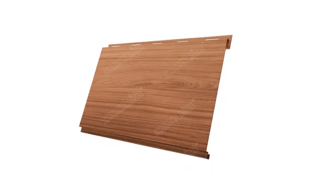 Металлический сайдинг Grand Line Фасадная панель 0.45 мм Print Elite с пленкой Honey Wood