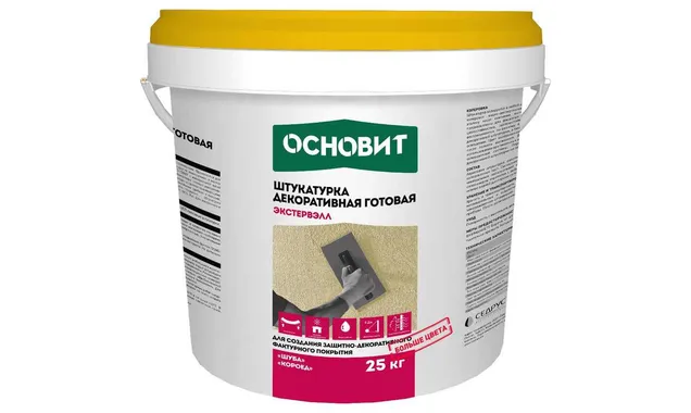 Акриловая штукатурка шуба ОСНОВИТ ЭКСТЕРВЭЛЛ OAc-2.0 WS, группа 4, цвет 16160 (фракция-2.0мм)