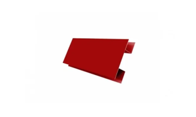 Планка H-образная БХ new 0,45 PE с пленкой RAL 3003 рубиново-красный (2м)