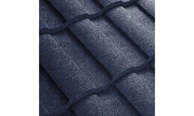 Композитная черепица Метротайл (Metrotile) серия MetroRoman, цвет темно-синий, 1280х410 мм