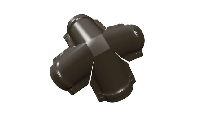 Четверник конька полукруглого Satin с пленкой RR 32 темно-коричневый