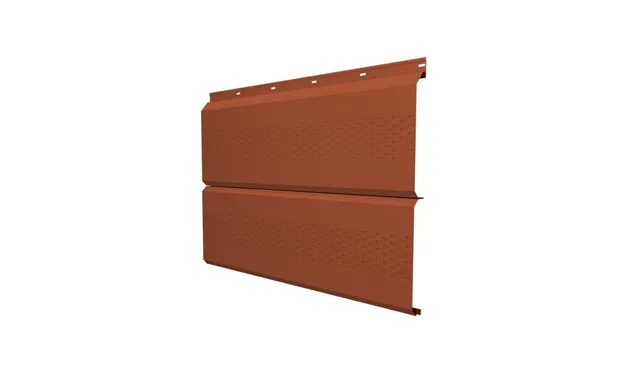 Софит ЭкоБрус с перфорацией 0,345 Grand Line 0,5 Satin RAL 8004 терракота
