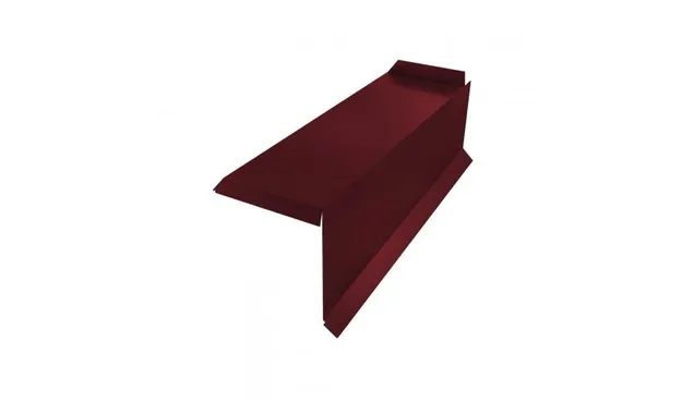 Планка торцевая сегментная 30мм Правая 0,5 Satin Мatt RAL 3005 красное вино