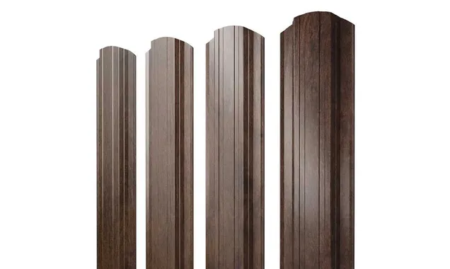 Штакетник Прямоугольный фигурный Grand Line 0,45 Print Premium Antique Wood Antique Wood