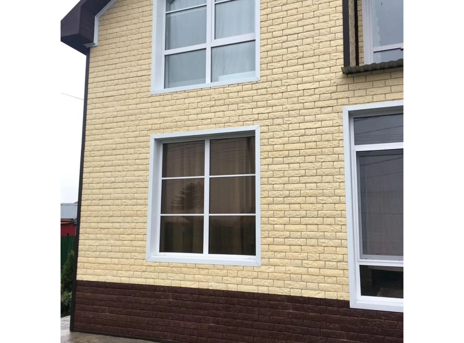 Виниловый сайдинг Docke BERGART LUX под камень Пекан 1809×285