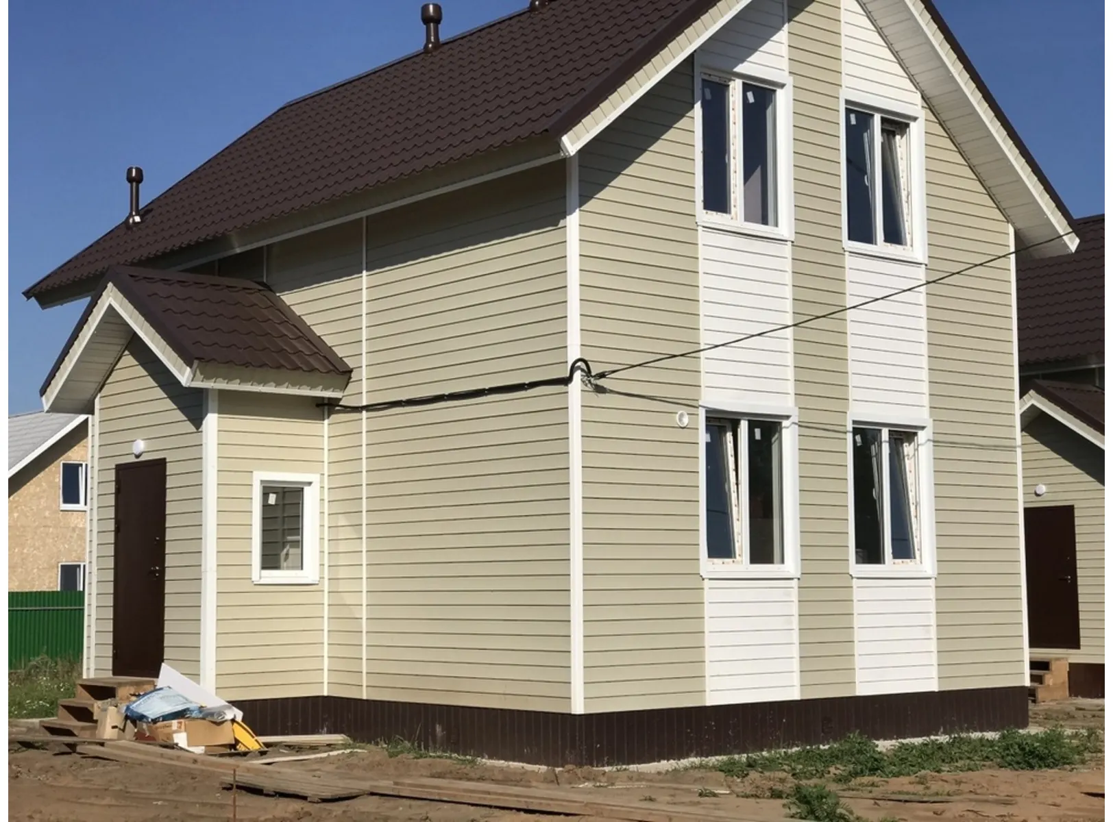 Виниловый сайдинг Docke Ёлочка D5C STANDARD Крем-Брюле 3000×255