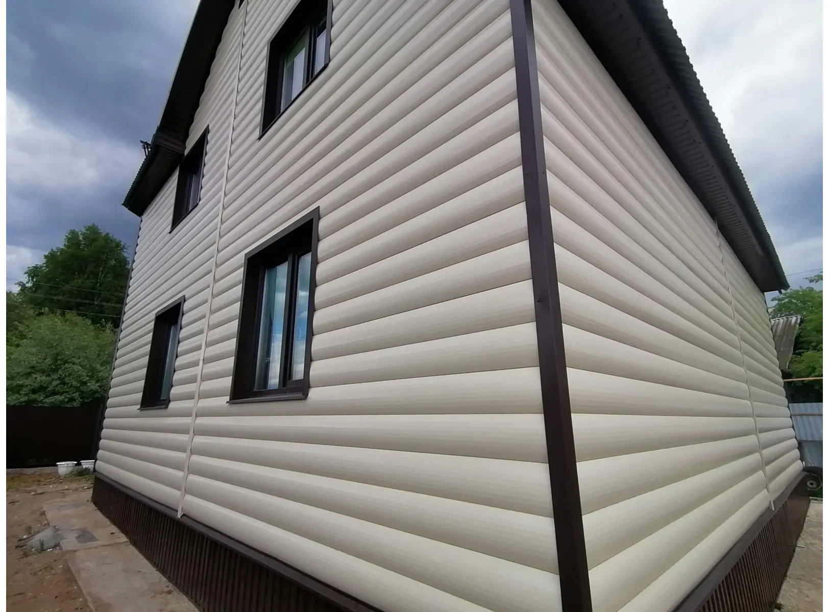 Акриловый сайдинг Grand Line Акрил. Премиум-коллекция Блок-хаус (Графит), 3,0м