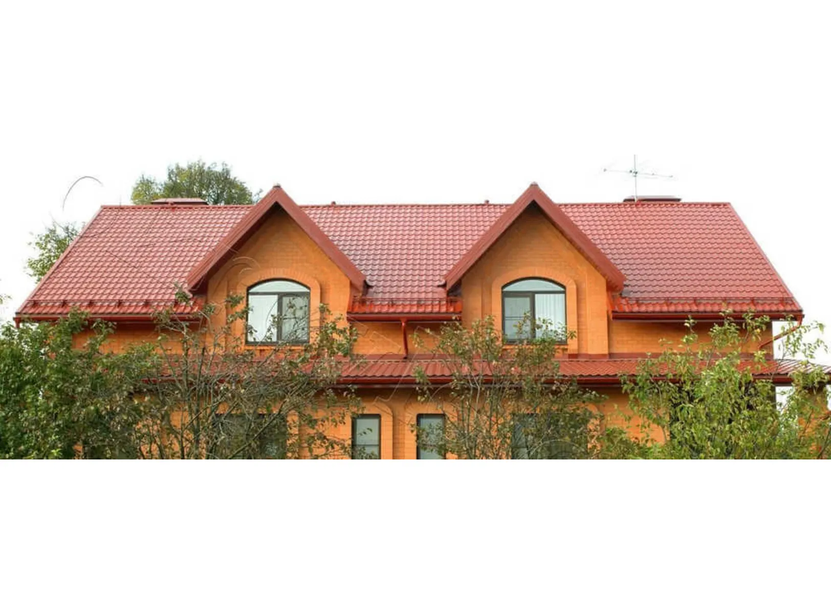 Металлочерепица Grand Line Монтеррей 0,45 Полиэстер RAL 3009 Оксидно-красный