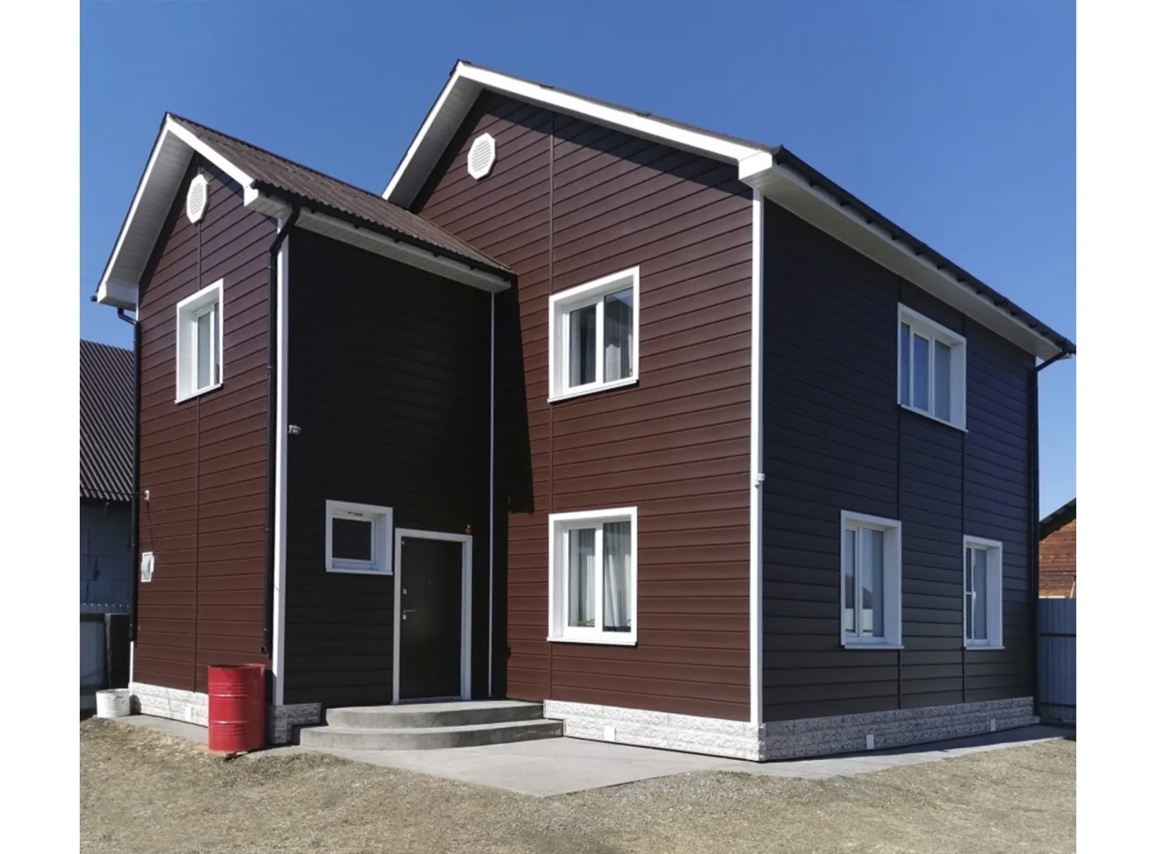 Акриловый сайдинг Grand Line Акрил. Премиум-коллекция Natural-Брус (Темный дуб), 3,0м