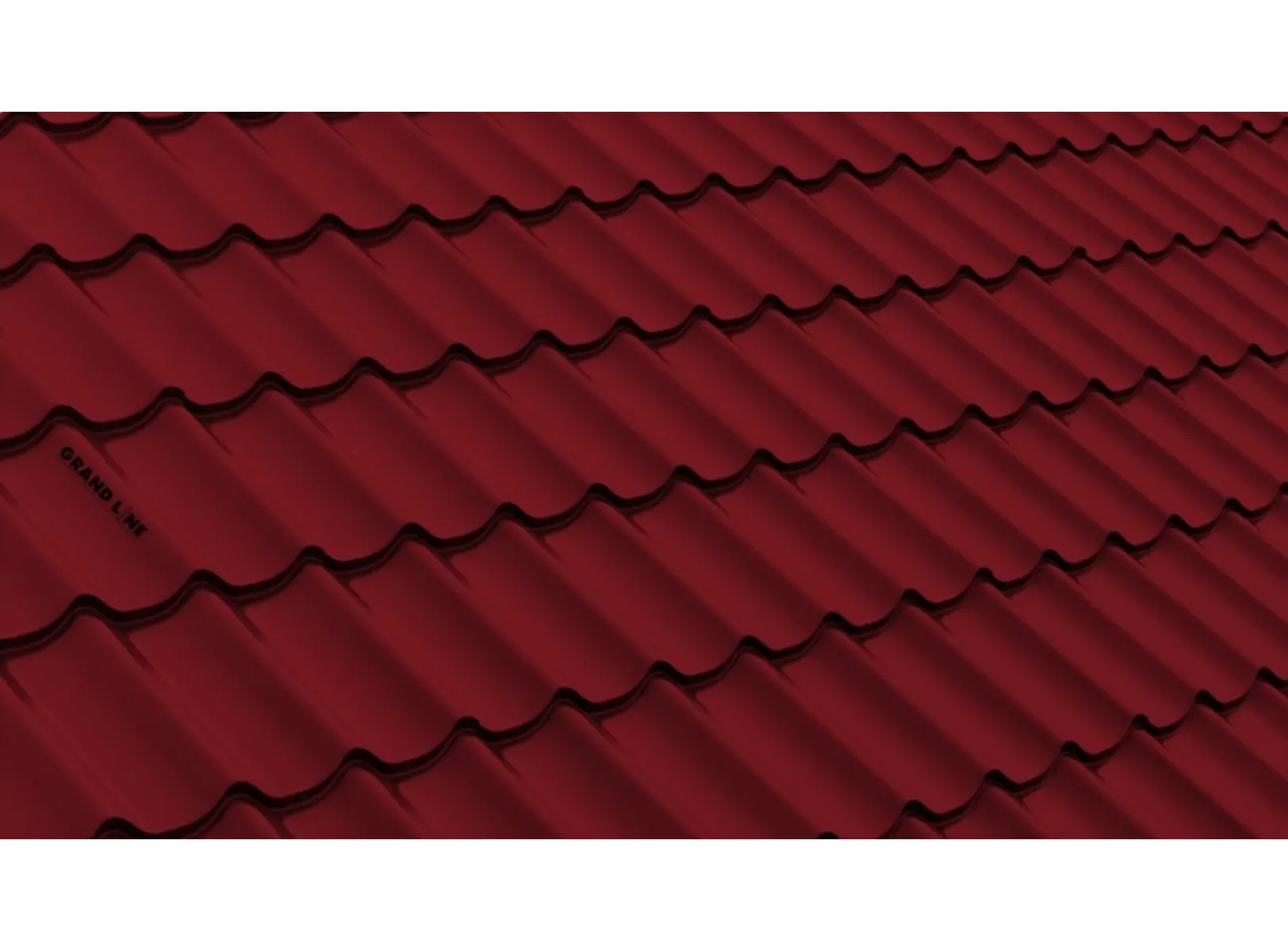 Металлочерепица Grand Line Classic 0,45 Drap RAL 3005 Красное вино