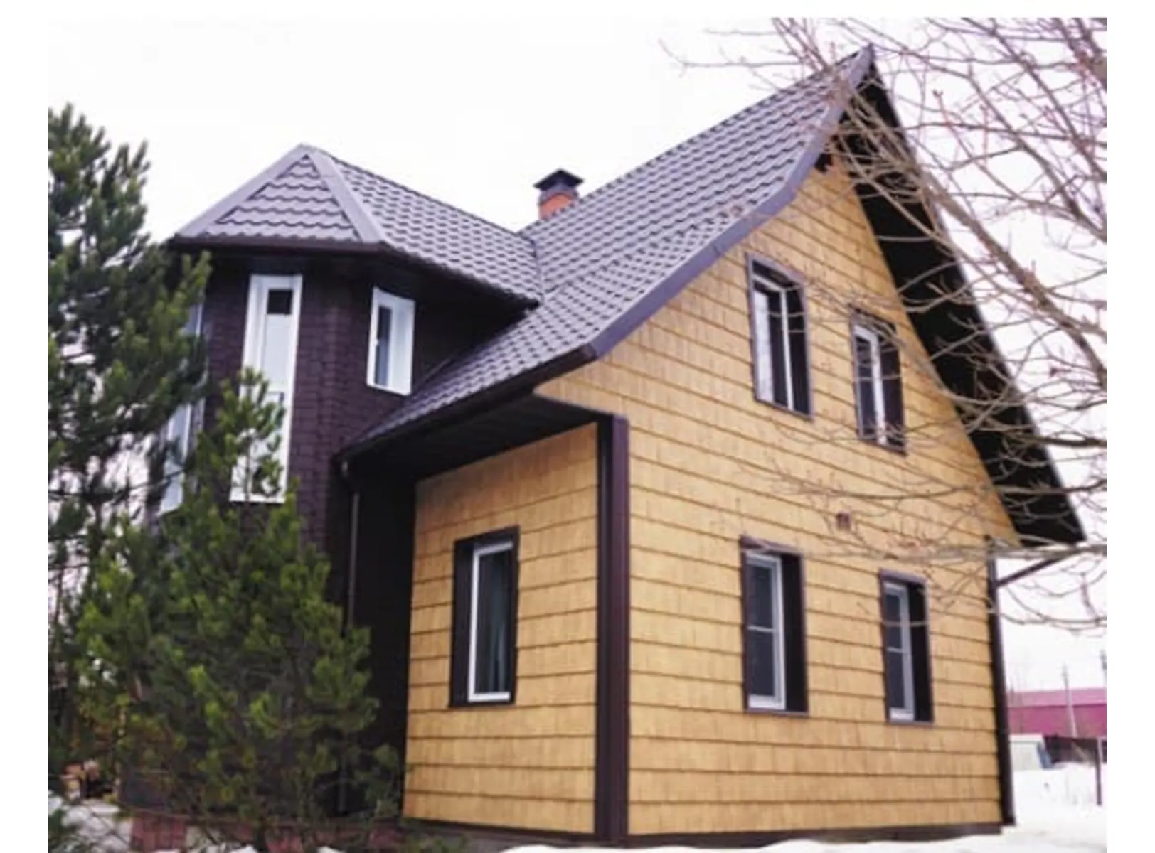 Фасадная панель Я-Фасад Grand Line Сибирская дранка, песок