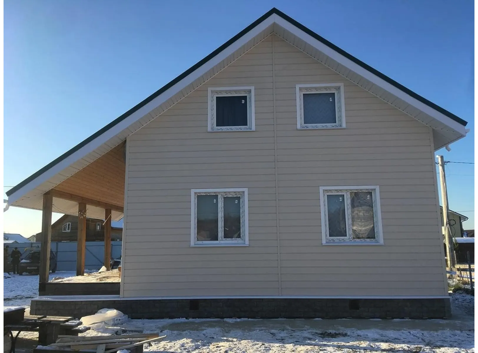 Виниловый сайдинг Docke Блок-Хаус D4.7T PREMIUM Банан 3600×243