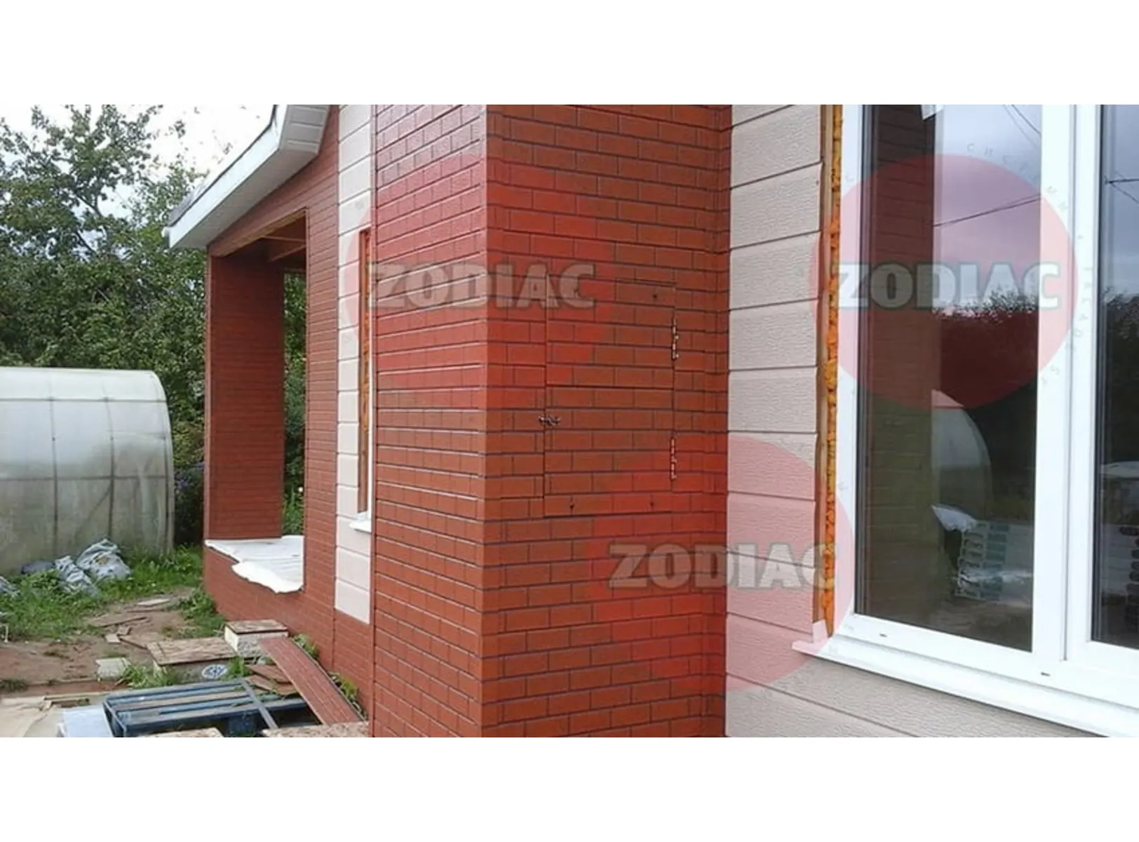 Фасадная панель Zodiac / Зодиак, Кирпич, 3800х380 мм, цвет AG10-012