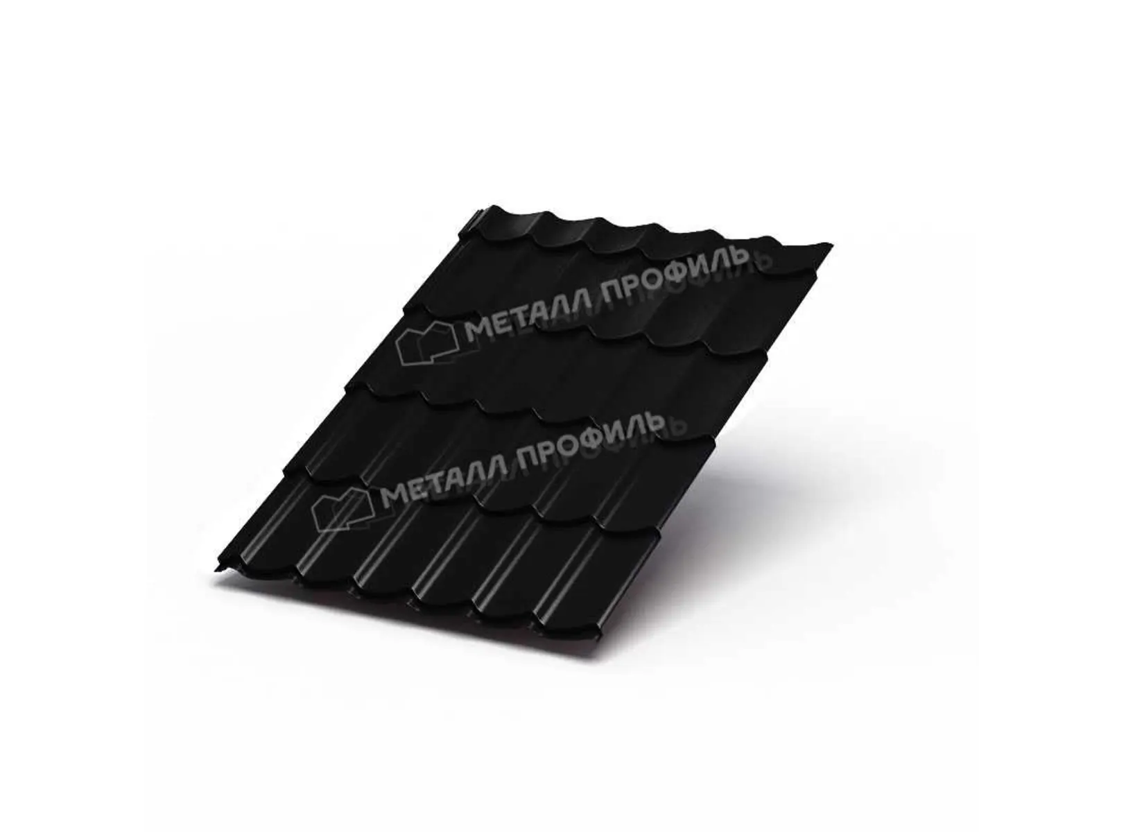 Металлочерепица Металл-Профиль Супермонтеррей 0,5 PURMAN® RAL 9005 Черный темный