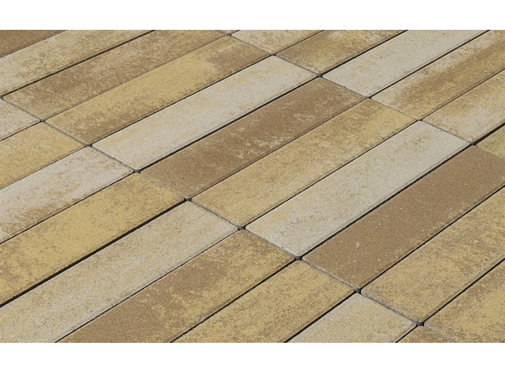 Тротуарная плитка Braer Ригель 320x80x60 мм Colormix Саванна