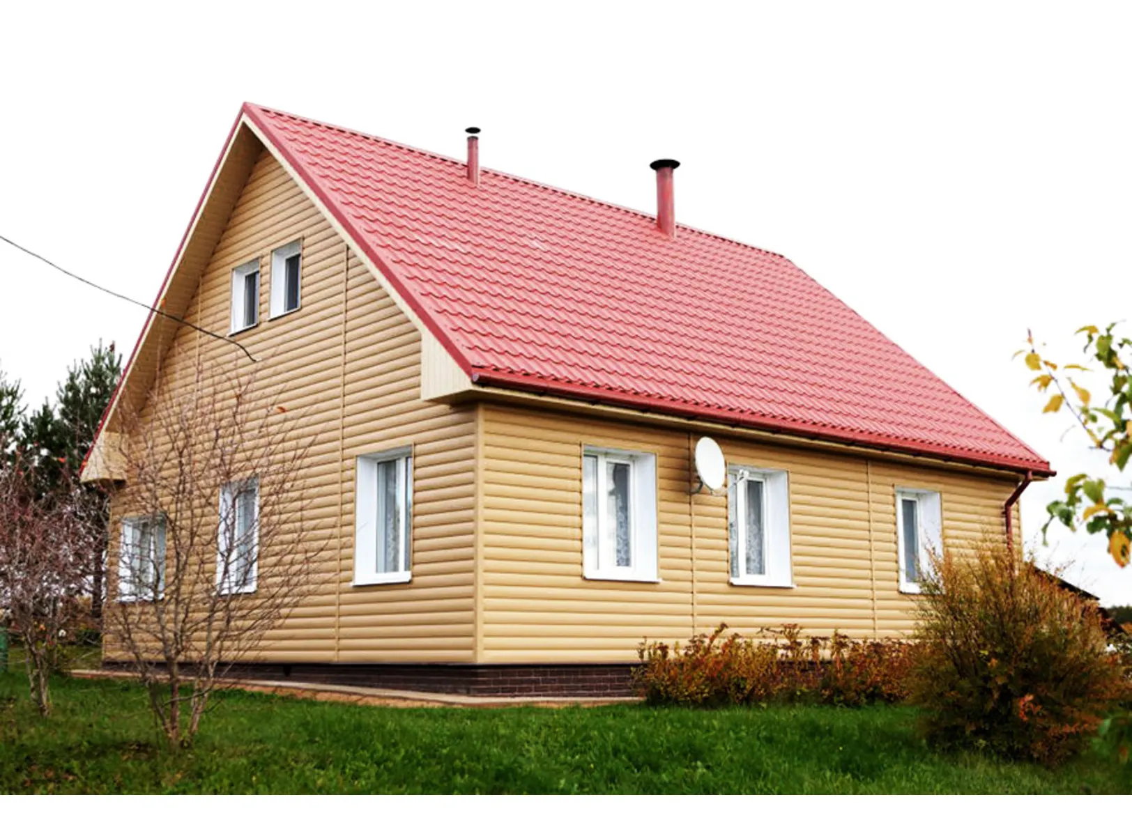 Виниловый сайдинг Docke Блок-Хаус D4.7T PREMIUM Манго 3600×243