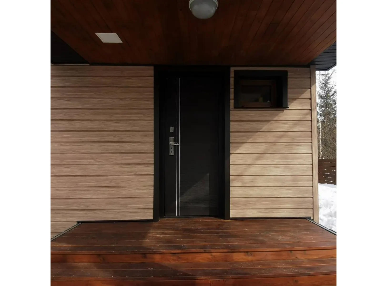Виниловый сайдинг Docke Брус D6S LUX под дерево Кедр 3600×300