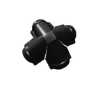 Четверник конька полукруглого Rooftop Matte с пленкой RAL 9005 черный