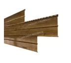 Металлический сайдинг Lбрус-XL-Н Металл-Профиль ECOSTEEL Мореный Дуб 14х335