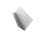 Планка примыкания 90х140 0,5 Satin с пленкой RAL 9006 бело-алюминиевый