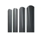 Штакетник Полукруглый Slim фигурный Grand Line 0,45 Drap ST RAL7016 Антрацитово-Серый