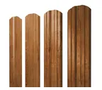 Штакетник Twin фигурный 0,45 Print Premium Golden Wood