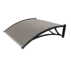 Козырьки Krovent из поликарбоната 1200х930х280 бронзовый (черный кроншт)