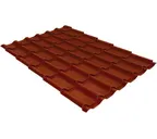 Металлочерепица Grand Line Classic 0,45 Полиэстер RAL 8004 Терракота