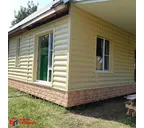Виниловый сайдинг Альта-Профиль БЛОКХАУС Золотистый 3100x200x1.1