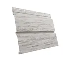 Металлический сайдинг Grand Line Квадро брус 0.45 мм Print Elite с пленкой Snow Wood