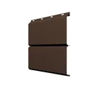 Софит ЭкоБрус без перфорации 0,345 Grand Line 0,5 Quarzit Pro Matt с пленкой RAL 8017 шоколад