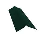 Планка конька плоского 115х30х115 0,45 Lite PE с пленкой RAL 6005 зеленый мох
