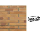 Кирпич клинкерный Muhr 06 K Hellbraun-bunt Kohle готик, 290х90х40 мм